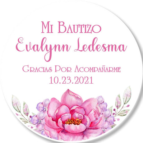 Spanish Baptism Stickers Or Favor Tags