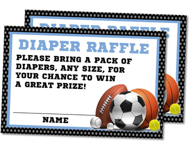 Sports Diaper Raffle Tickets