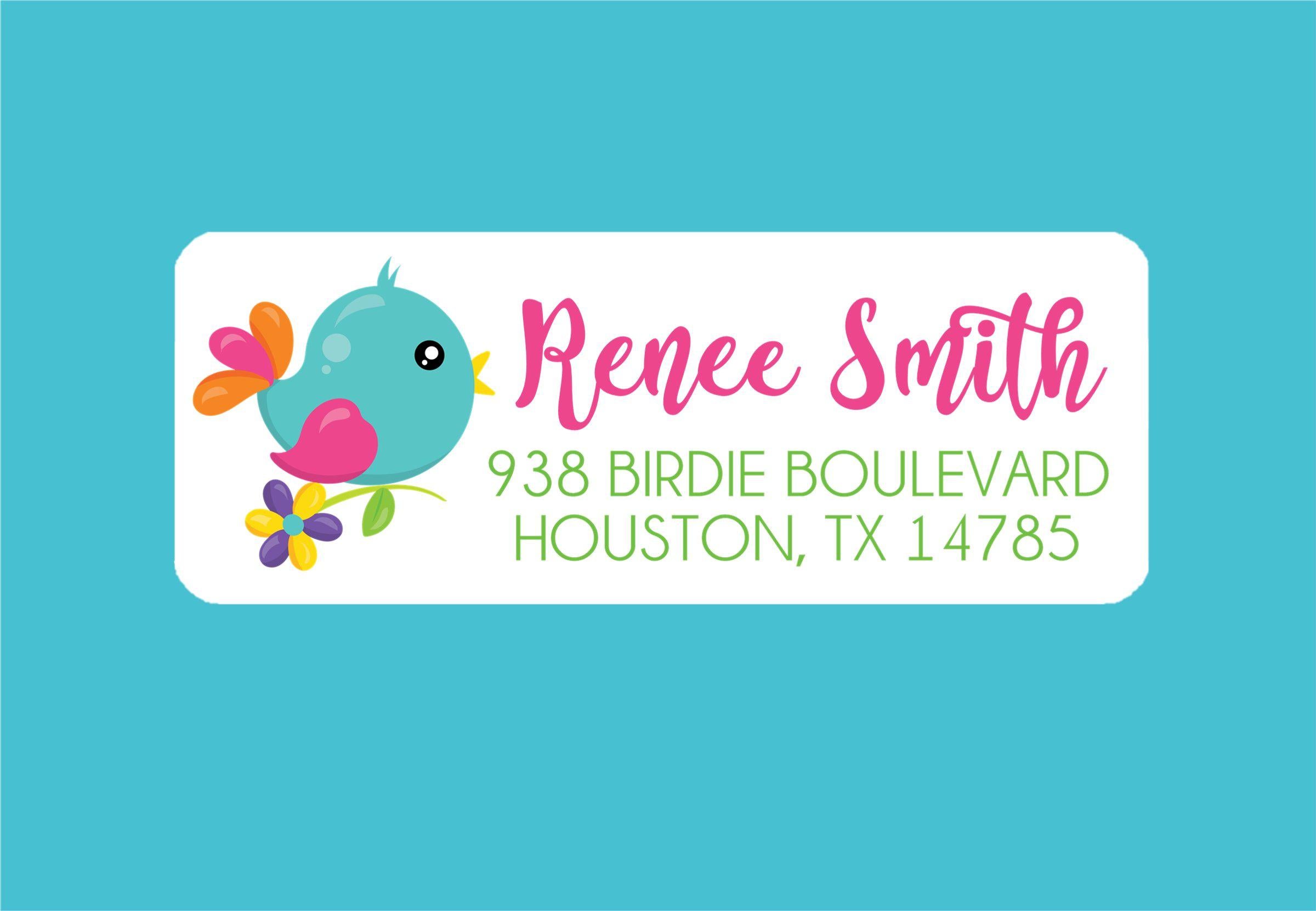 Spring Bird Address Labels