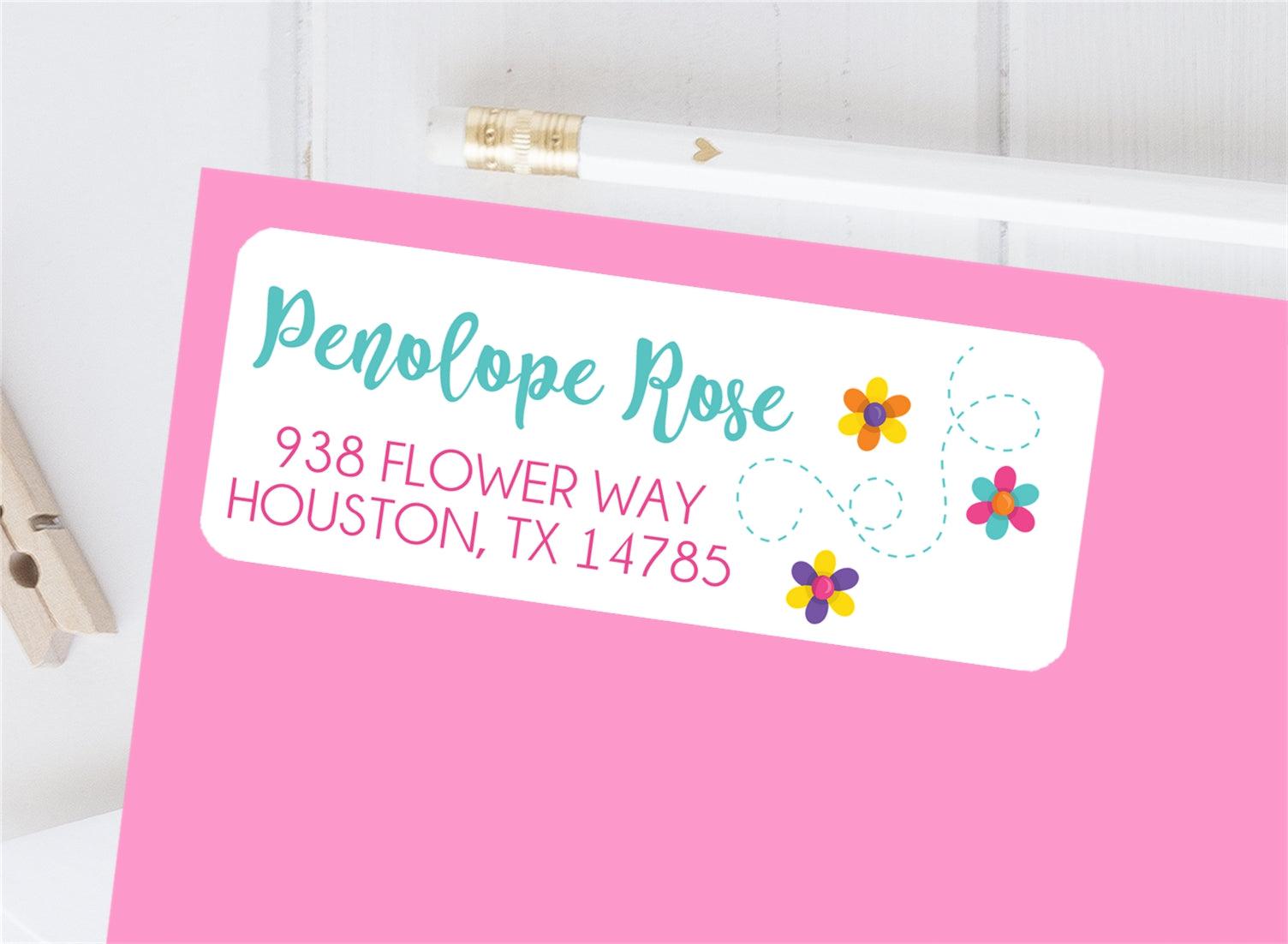 Spring Flower Address Labels