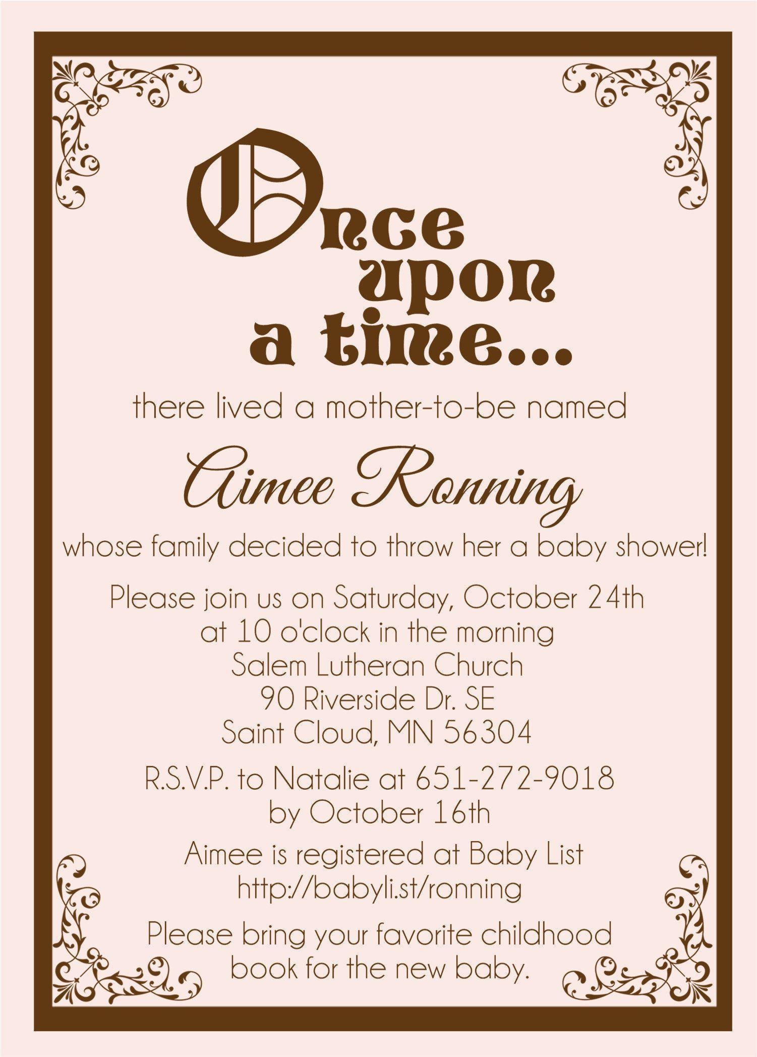 Storybook Baby Shower Invitations