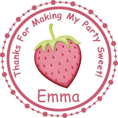 Strawberry Birthday Party Stickers