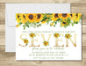 Sunflower Birthday Party Invitations