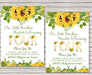 Sunflower Birthday Party Invitations