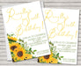 Sunflower Birthday Party Invitations