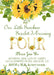 Sunflower Birthday Party Invitations