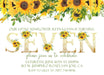 Sunflower Birthday Party Invitations