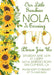 Sunflower Birthday Party Invitations