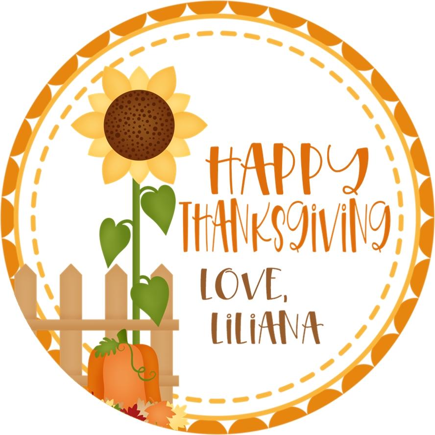 Sunflower Thanksgiving Stickers