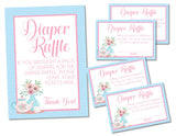 Tea Party Diaper Raffle Tickets