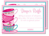 Tea Party Diaper Raffle Tickets