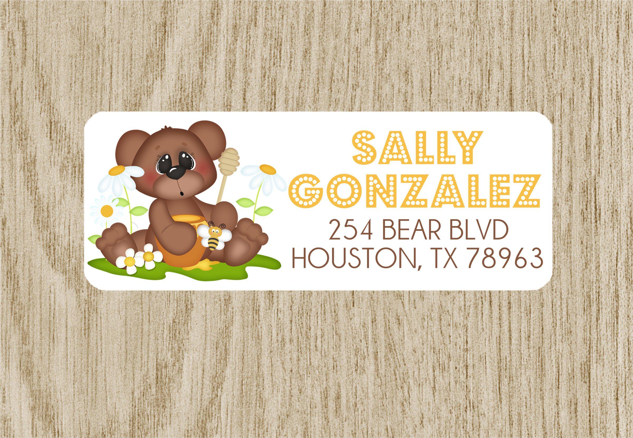 Teddy Bear Address Labels