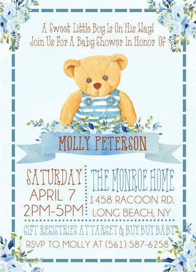 Teddy Bear Baby Shower Invitations