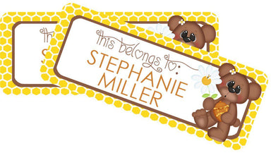 Teddy Bear Back To School Supply Name Labels