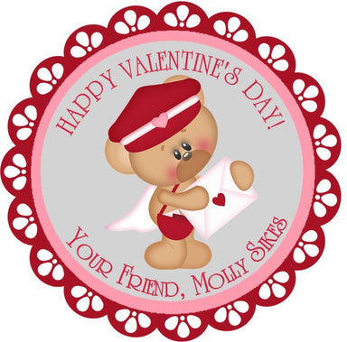 Teddy Bear Valentine's Day Stickers