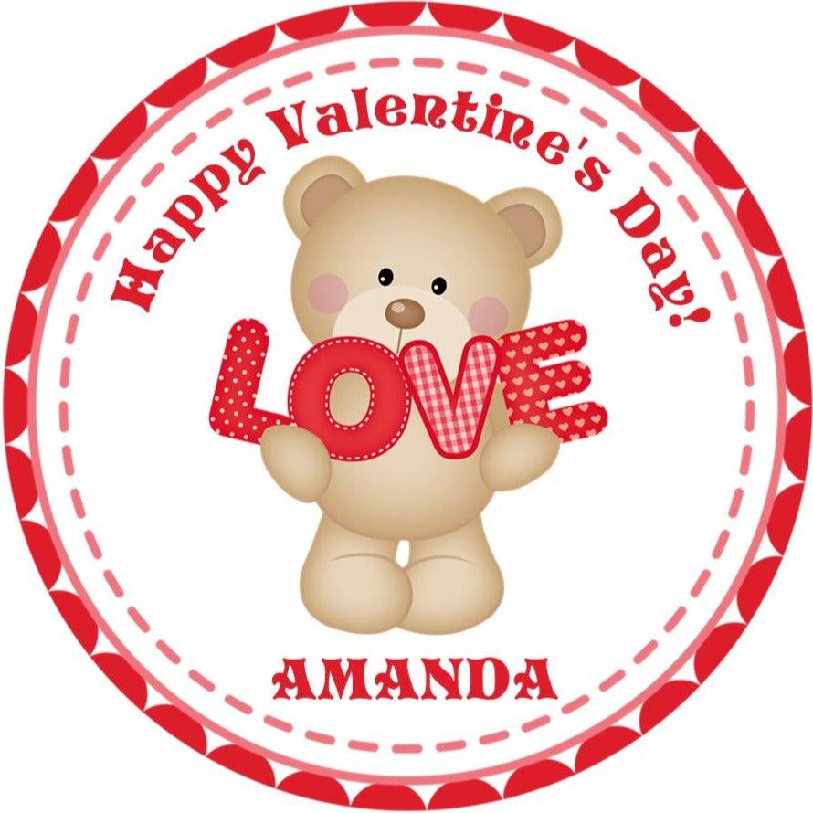 Teddy Bear Valentine's Day Stickers