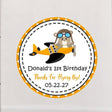 Teddy bear airplane birthday sticker