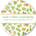 Personalized plant theme housewarming favor stickers – beige and green