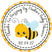 Thanks for Buzzing By bee sticker