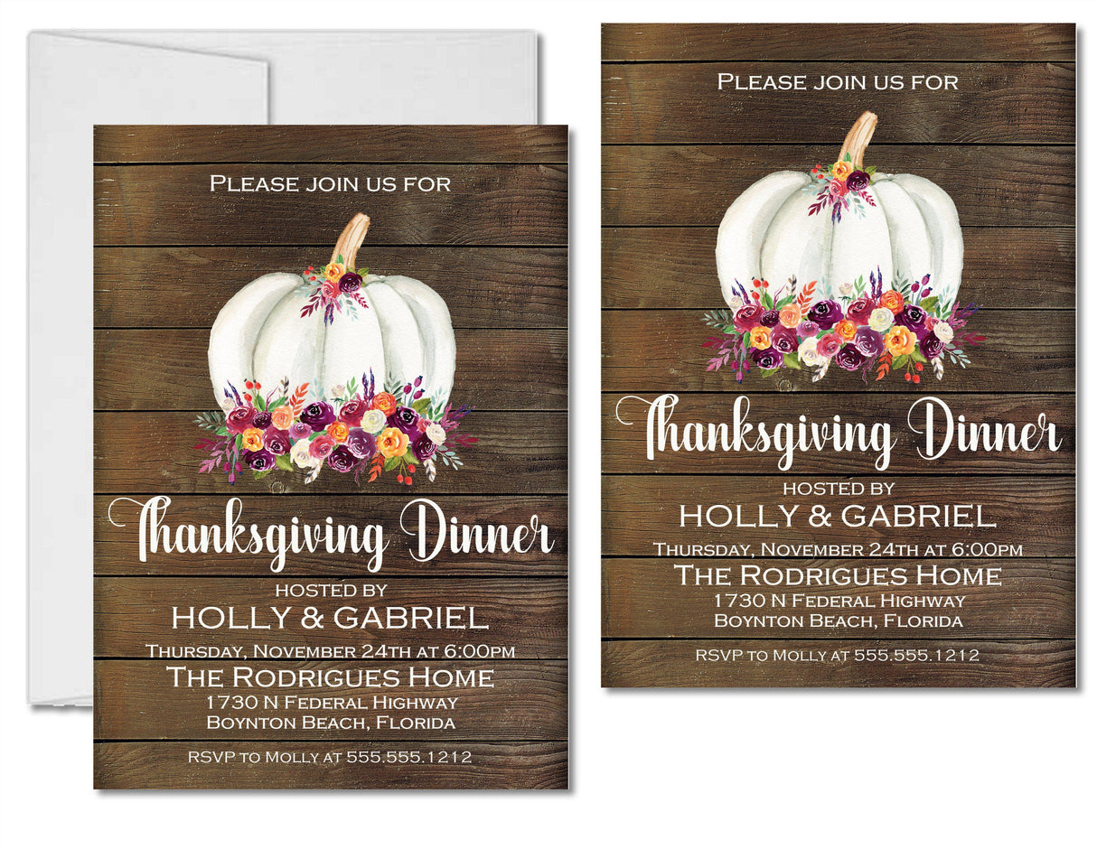 Thanksgiving Dinner Invitations