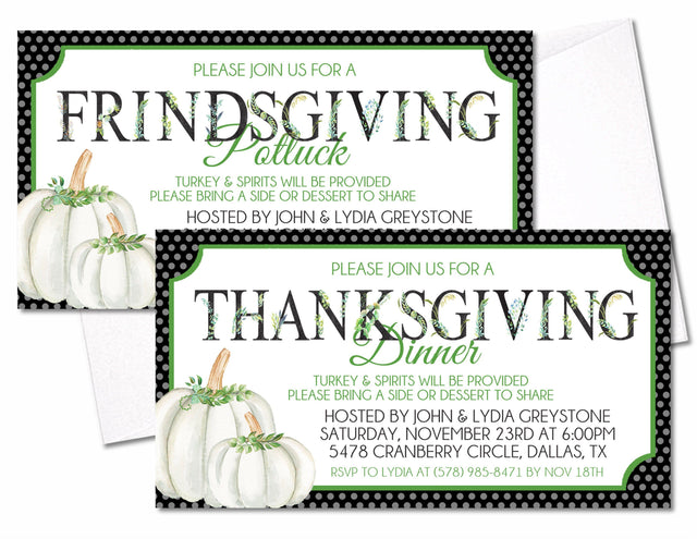 Thanksgiving or Friendsgiving Invitations
