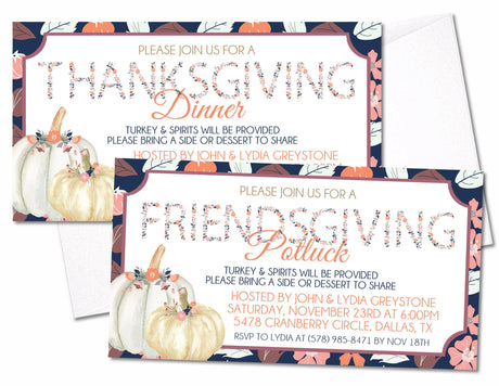Thanksgiving or Friendsgiving Invitations