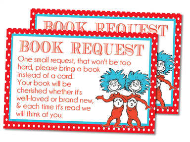 Thing 1 Thing 2 Book Request Cards