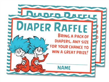 Thing 1 Thing 2 Diaper Raffle Tickets