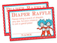 Thing 1 Thing 2 Diaper Raffle Tickets