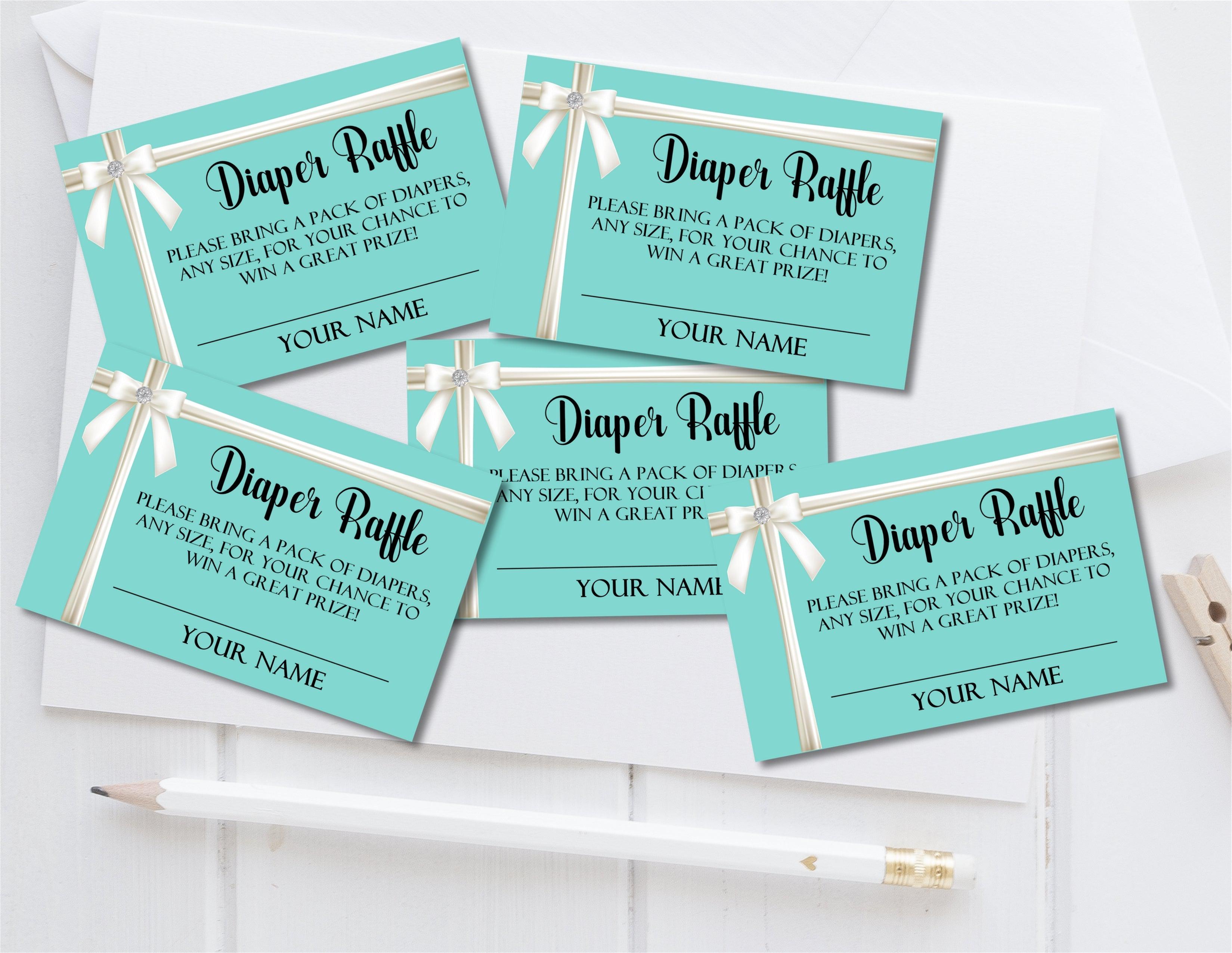 Tiffany Diaper Raffle Tickets