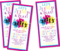 Trampoline Park Birthday Party Ticket Invitations