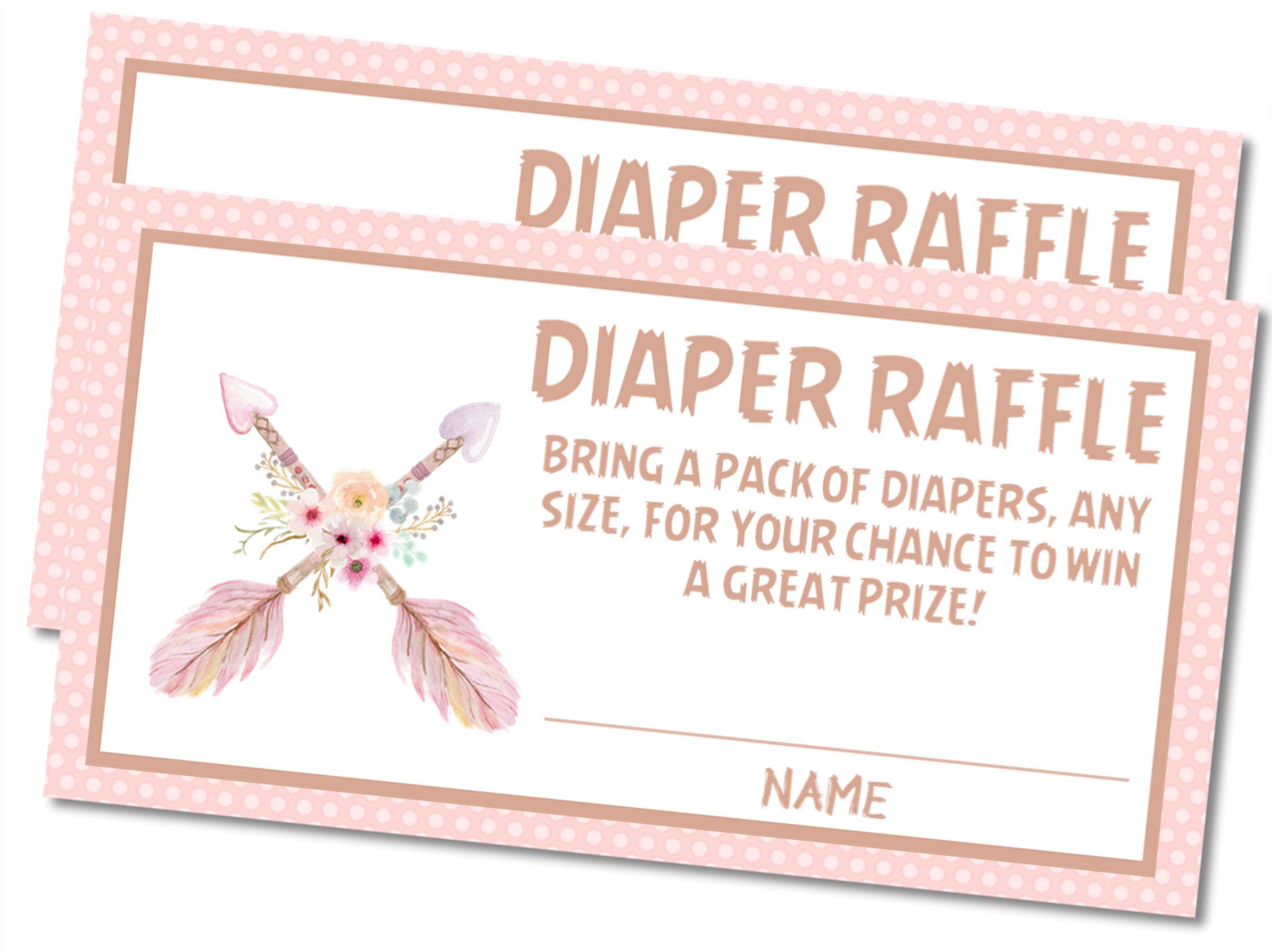 Tribal Arrow Diaper Raffle Tickets