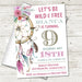 Tribal Feather Dreamcatcher Birthday Party Invitations