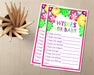 Tropical Luau Baby Shower Wish Cards