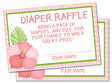 Tropical Luau Diaper Raffle Tickets