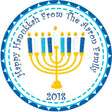 Turquoise And Blue Hanukkah Stickers