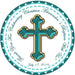 Turquoise And Gold Baptism Stickers