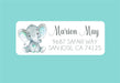 Turquoise Elephant Address Labels