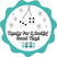 Turquoise 1950s sock hop birthday favor label