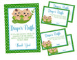 Twin Peas in a Pod Boys Baby Shower Diaper Raffle Sign and Tickets Printable PDF Download