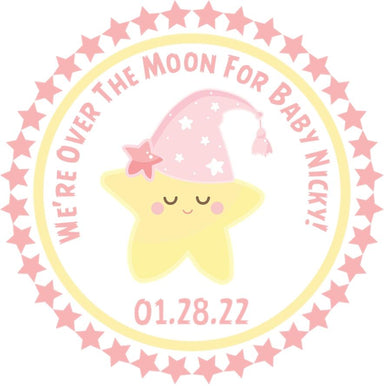 Twinkle Little Star Baby Shower Stickers