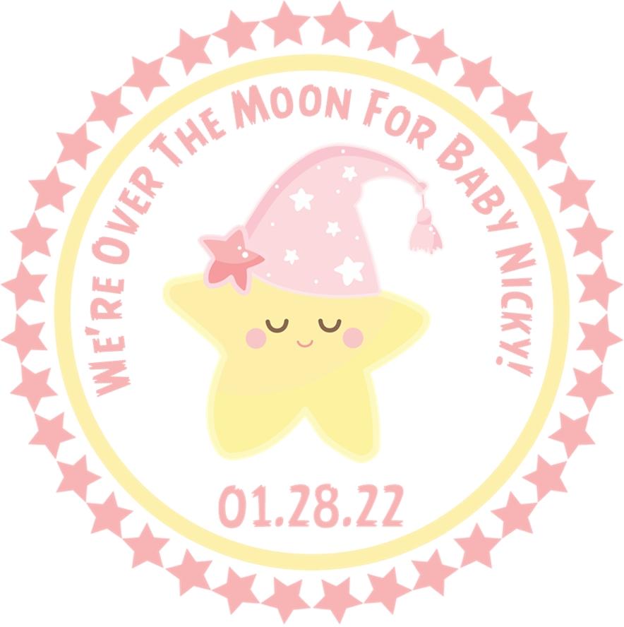 Twinkle Little Star Baby Shower Stickers