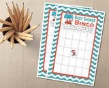 Twins Thing 1 Thing 2 Baby Shower Bingo Cards