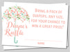 Umbrella Diaper Raffle Tickets