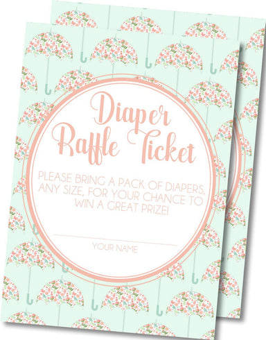 Umbrella Diaper Raffle Tickets