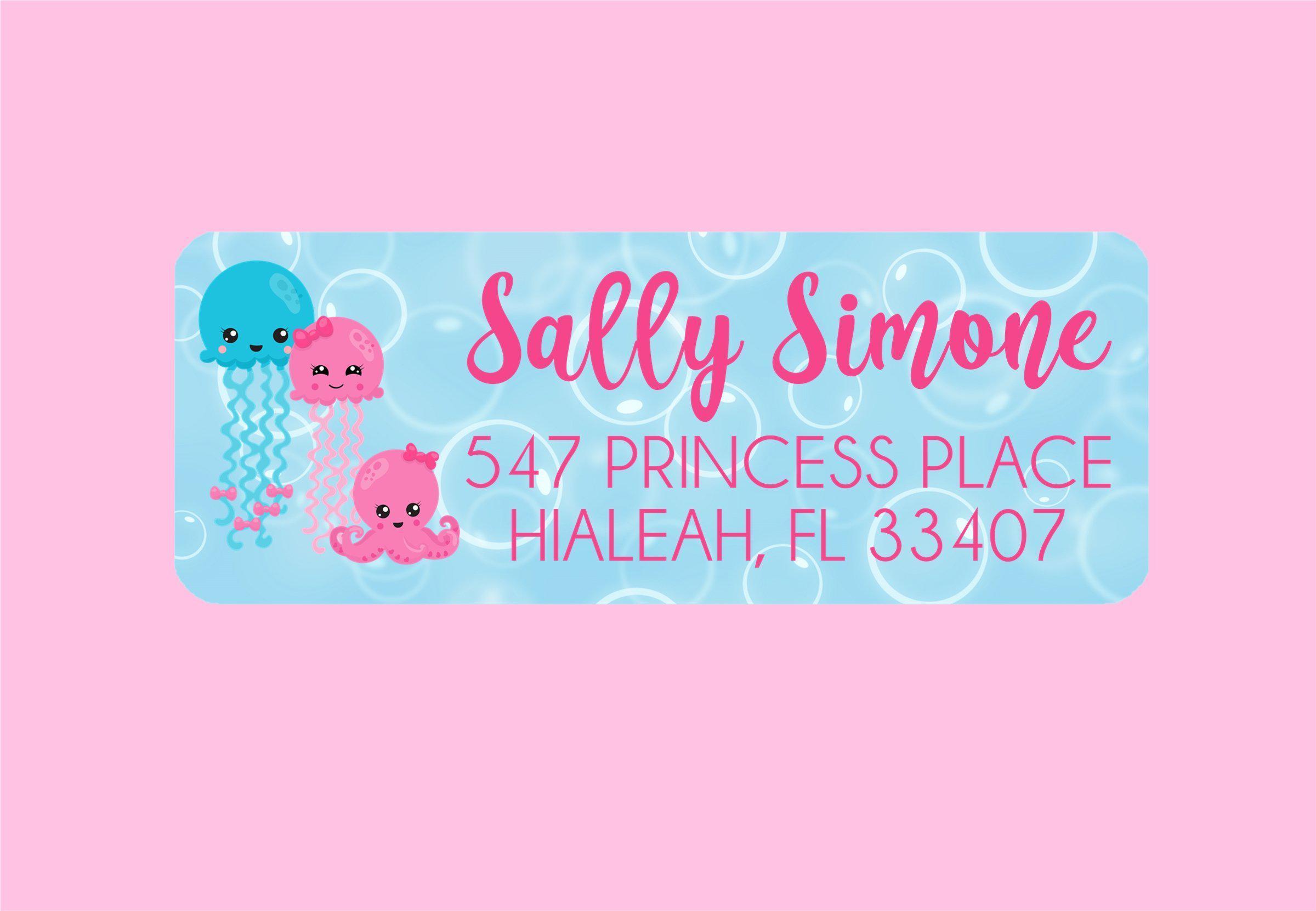 Under The Sea Address Labels For Girls