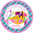 Under the sea treasure chest birthday sticker with personalized name