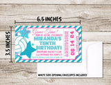 Volleyball Birthday Party Ticket Invitations