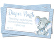 Watercolor Blue Elephant Diaper Raffle Printable