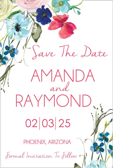 Wildflower Wedding Save The Date Cards